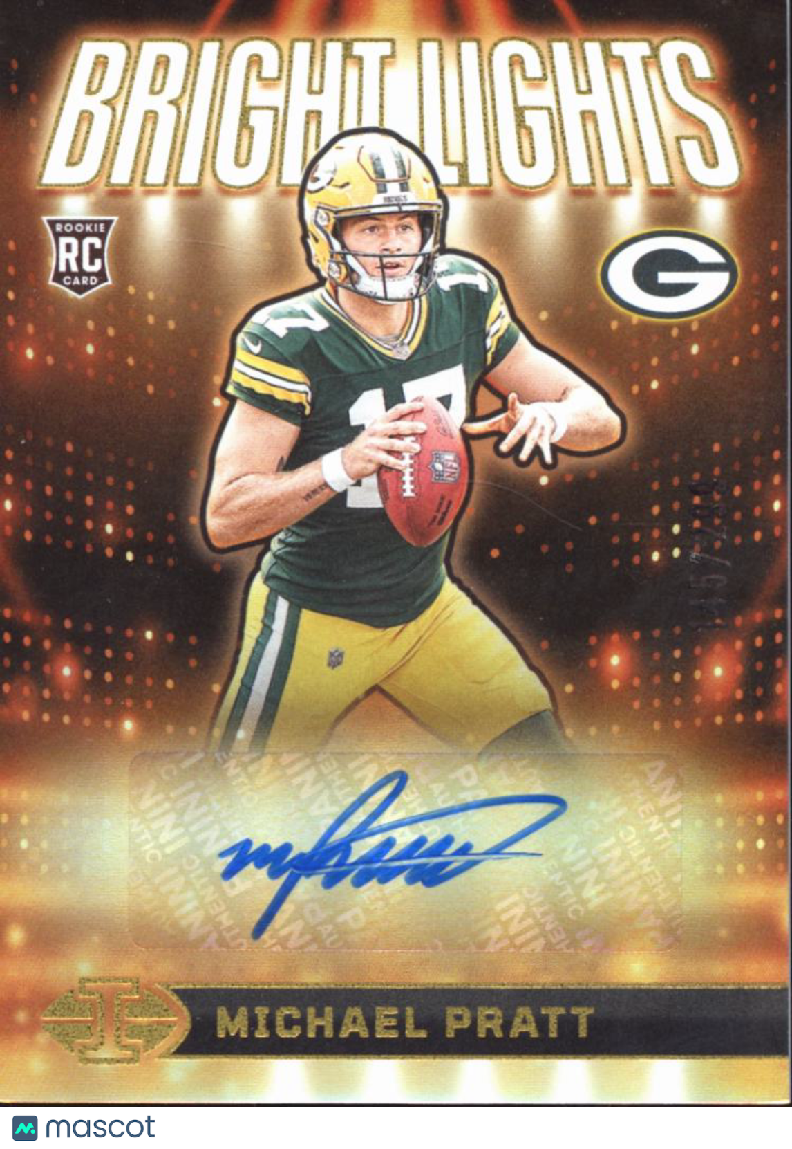 Michael Pratt 2024 Illusions Bright Lights Auto Autograph RC 145/299 Packers