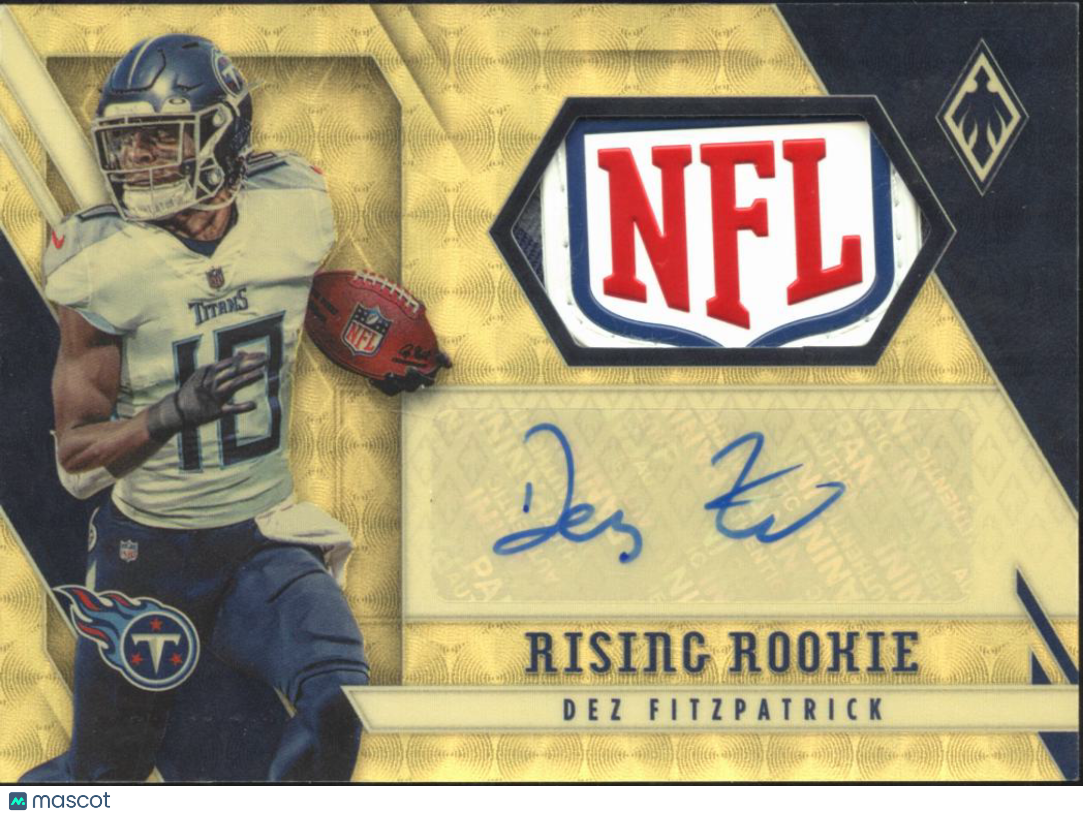 Dez Fitzpatrick 2021 Phoenix Auto Autograph NFL Sheild Patch 1/1 Titans