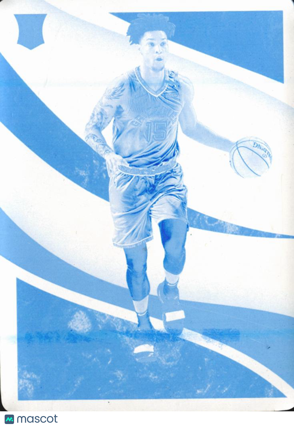 Brandon Clarke 2019-20 Immaculate Cyan Printing Plate RC 1/1 Memphis Grizzlies