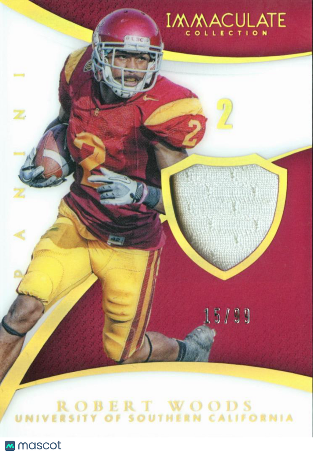 Robert Woods 2015 Immaculate Collection Jersey Patch /99 USC Trojans