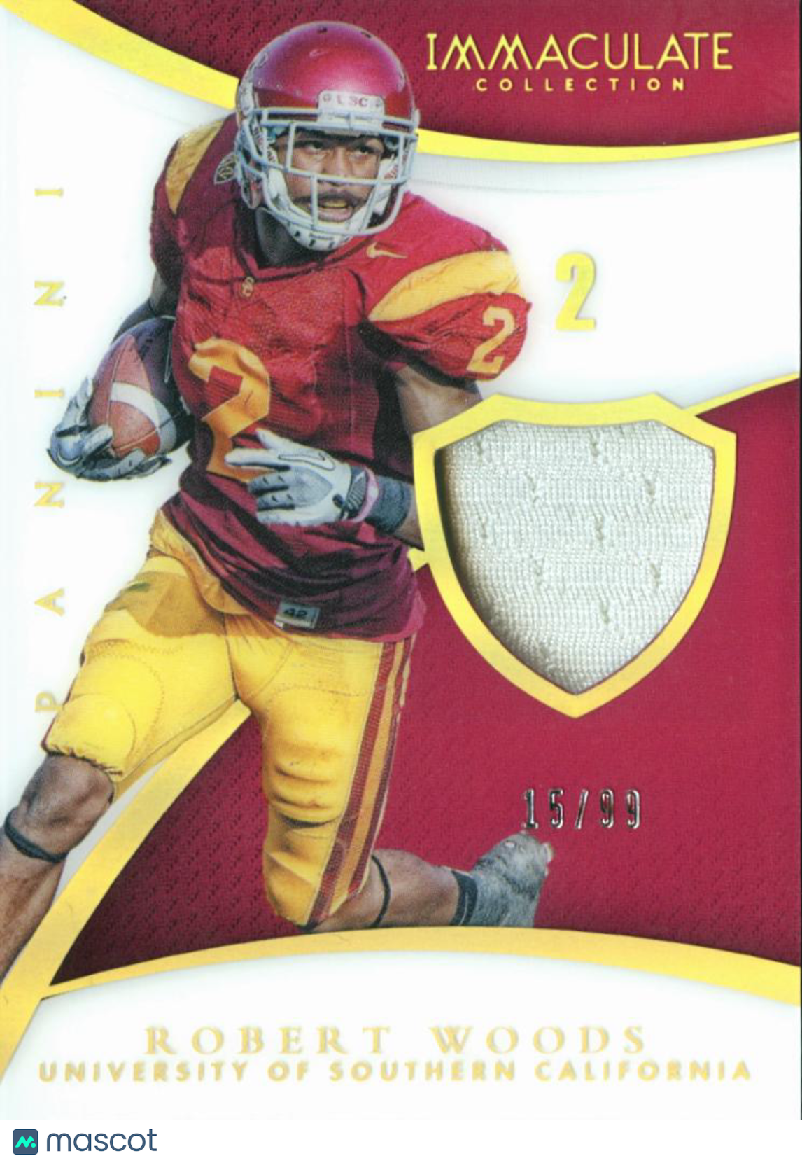 Robert Woods 2015 Immaculate Collection Jersey Patch /99 USC Trojans