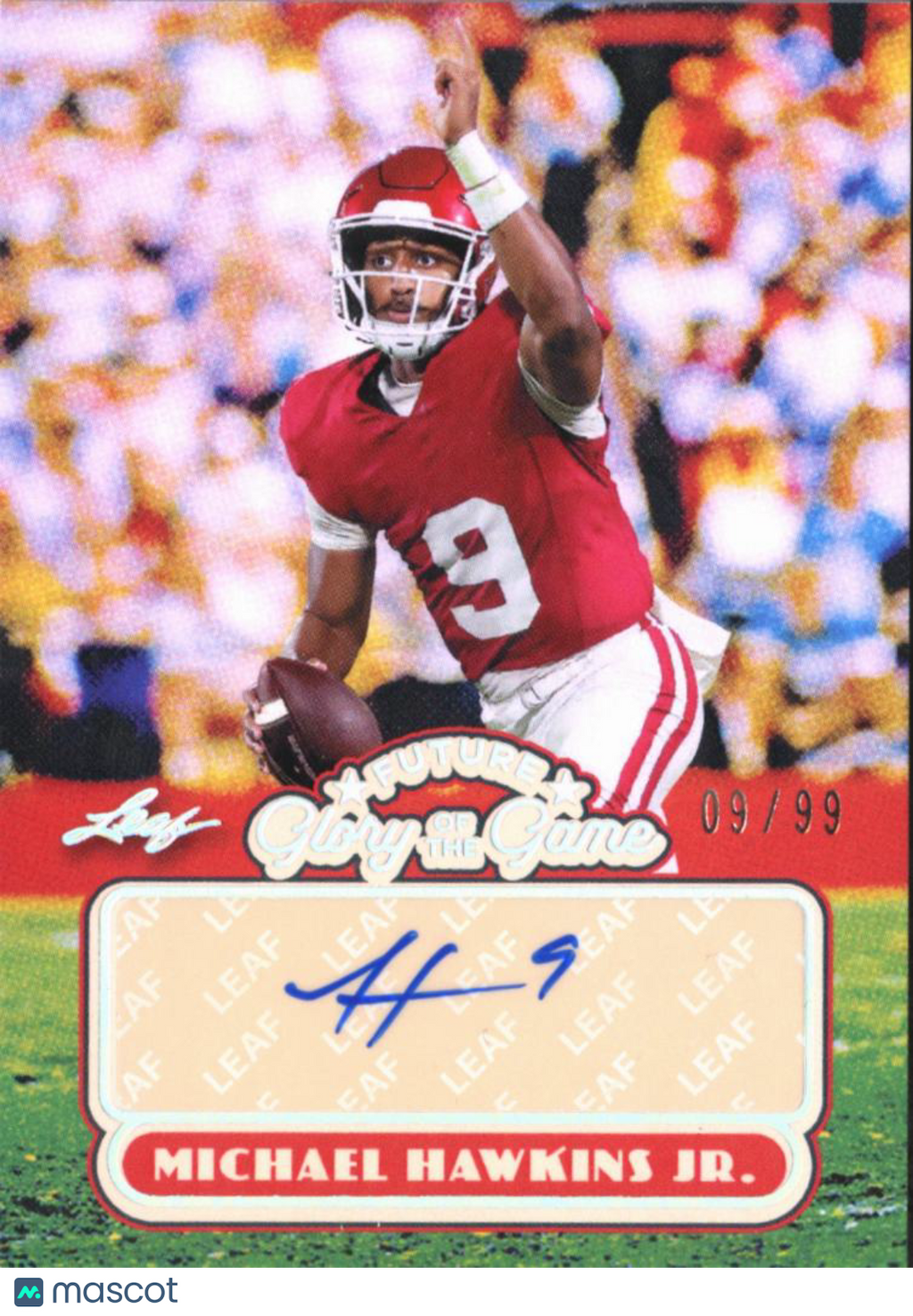 Michael Hawkins Jr. 2025 Leaf Future Glory of the Game Auto /99 Oklahoma Sooners