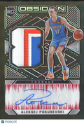 Aleksej Pokusevski 2020 Panini Obsidian RC Patch Auto Red Etch /5 Thunder