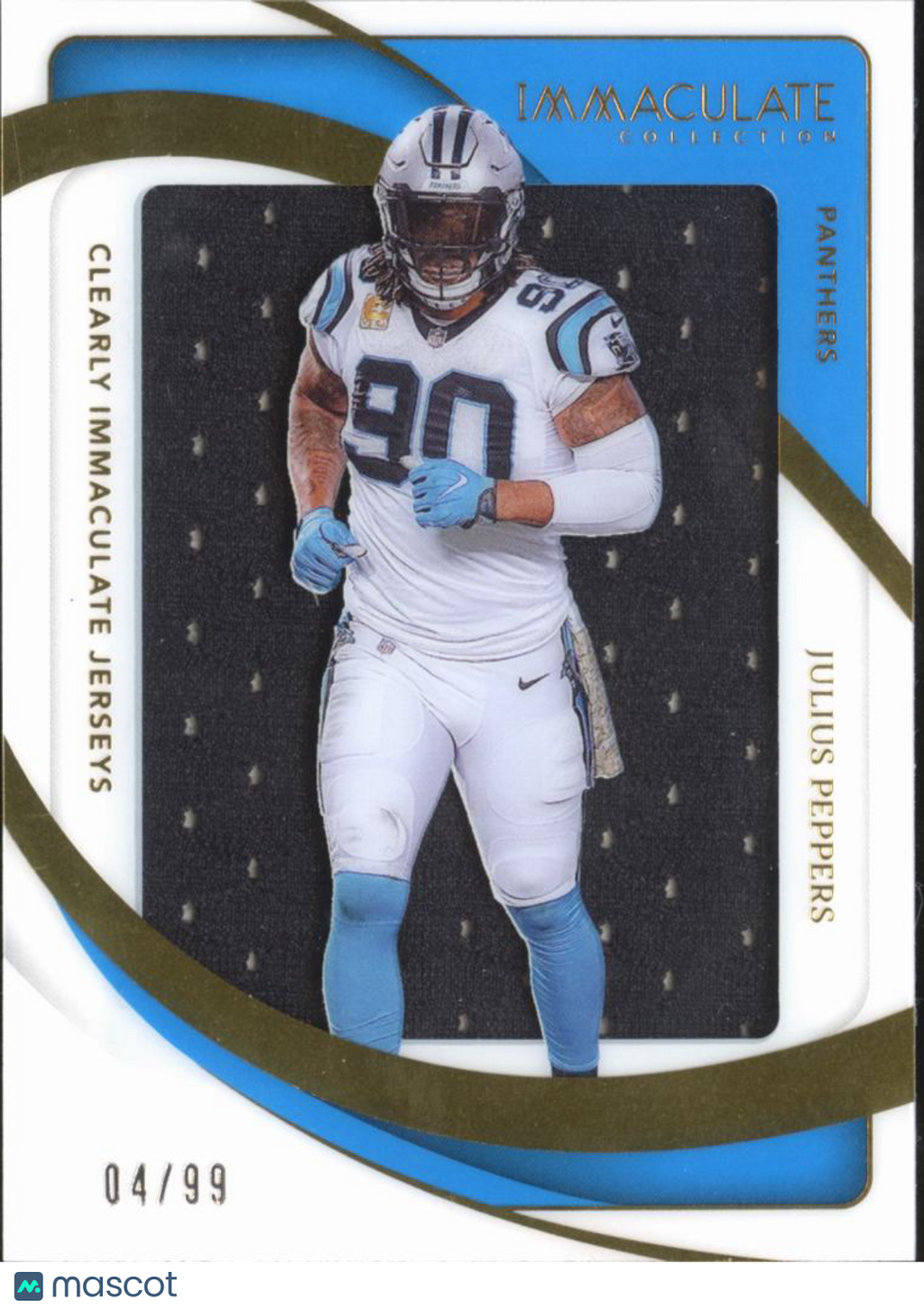Julius Peppers 2024 Panini Immaculate Collection Clearly Jersey /99 Panthers