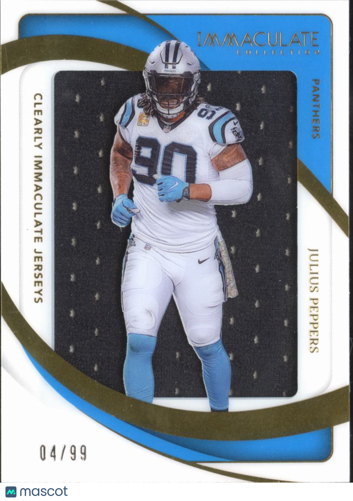 Julius Peppers 2024 Panini Immaculate Collection Clearly Jersey /99 Panthers