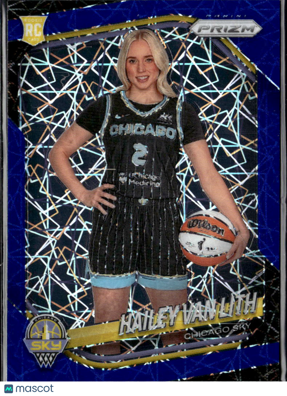 Hailey Van Lith 2025 Panini Prizm WNBA RC Blue Cracked Ice Chicago Sky