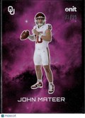 John Mateer 2025 Onit Athlete Purple Nebula /99 Oklahoma Sooners