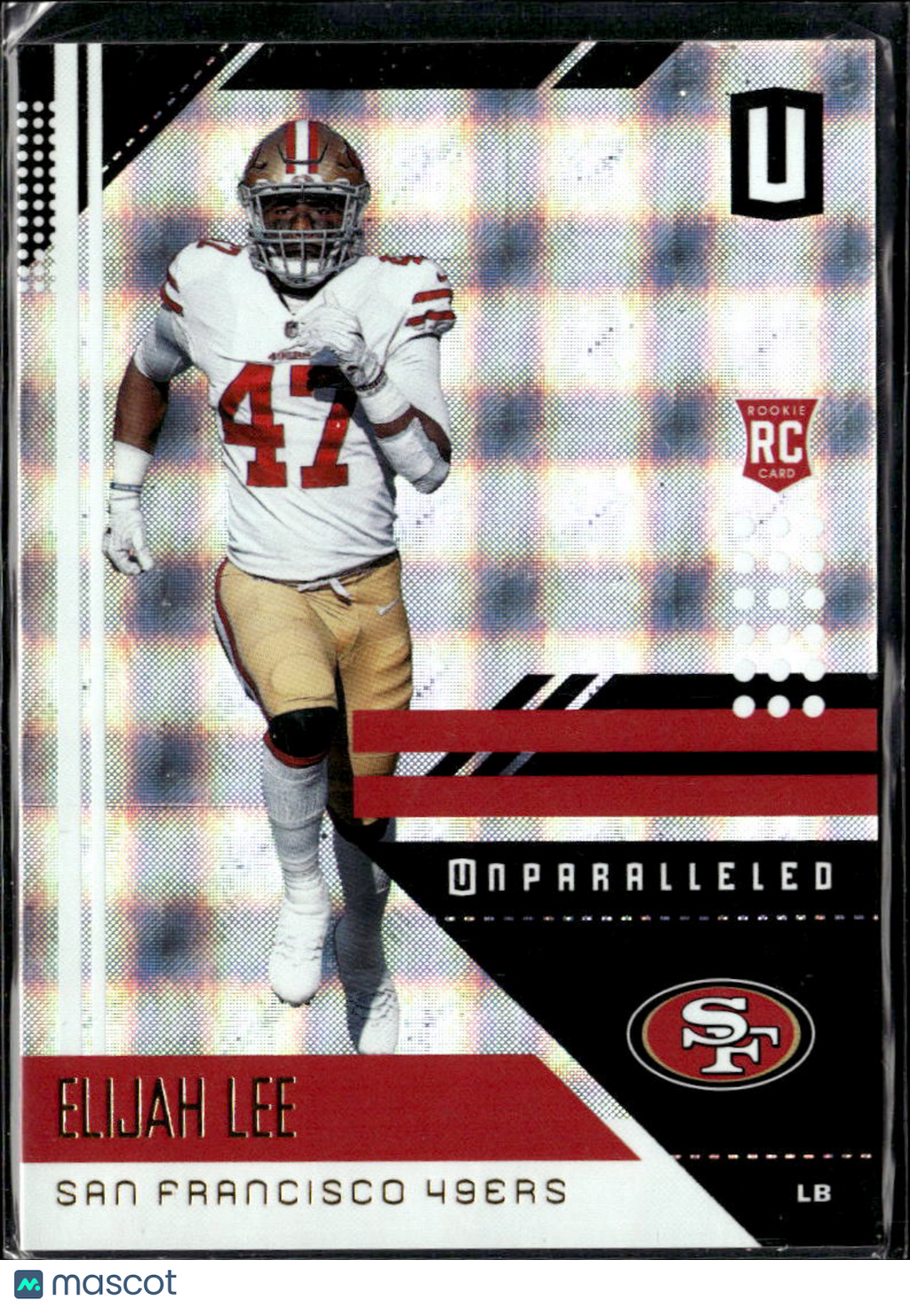 Elijah Lee 2018 Panini Unparalleled RC Superplaid /150 San Francisco 49ers