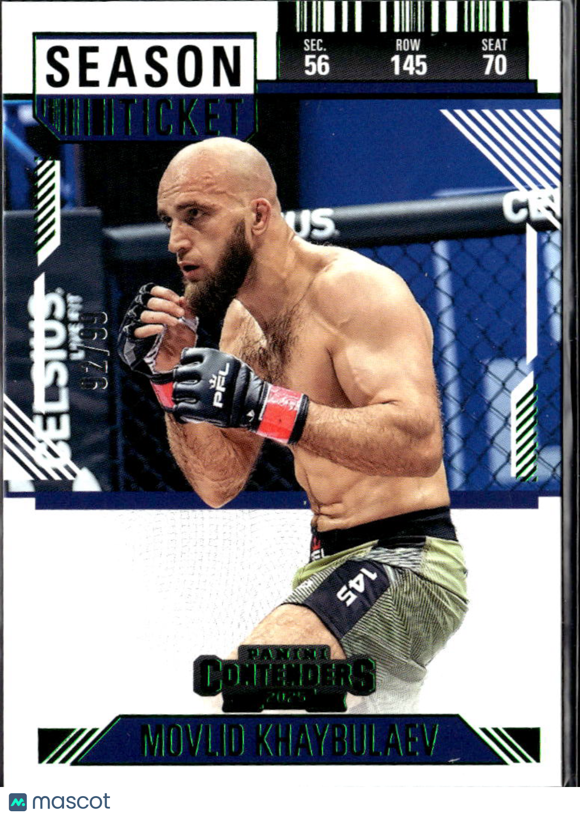Movlid Khaybulaev 2025 Panini Contenders PFL Season Ticket Green /99