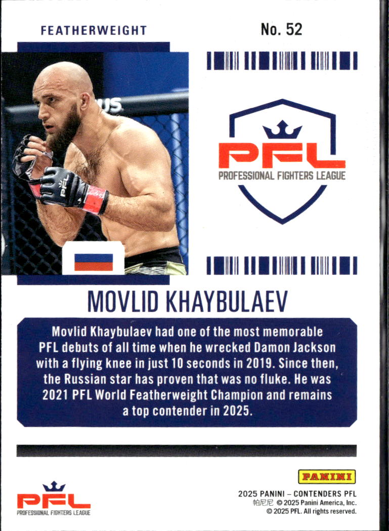 Movlid Khaybulaev 2025 Panini Contenders PFL Season Ticket Green /99