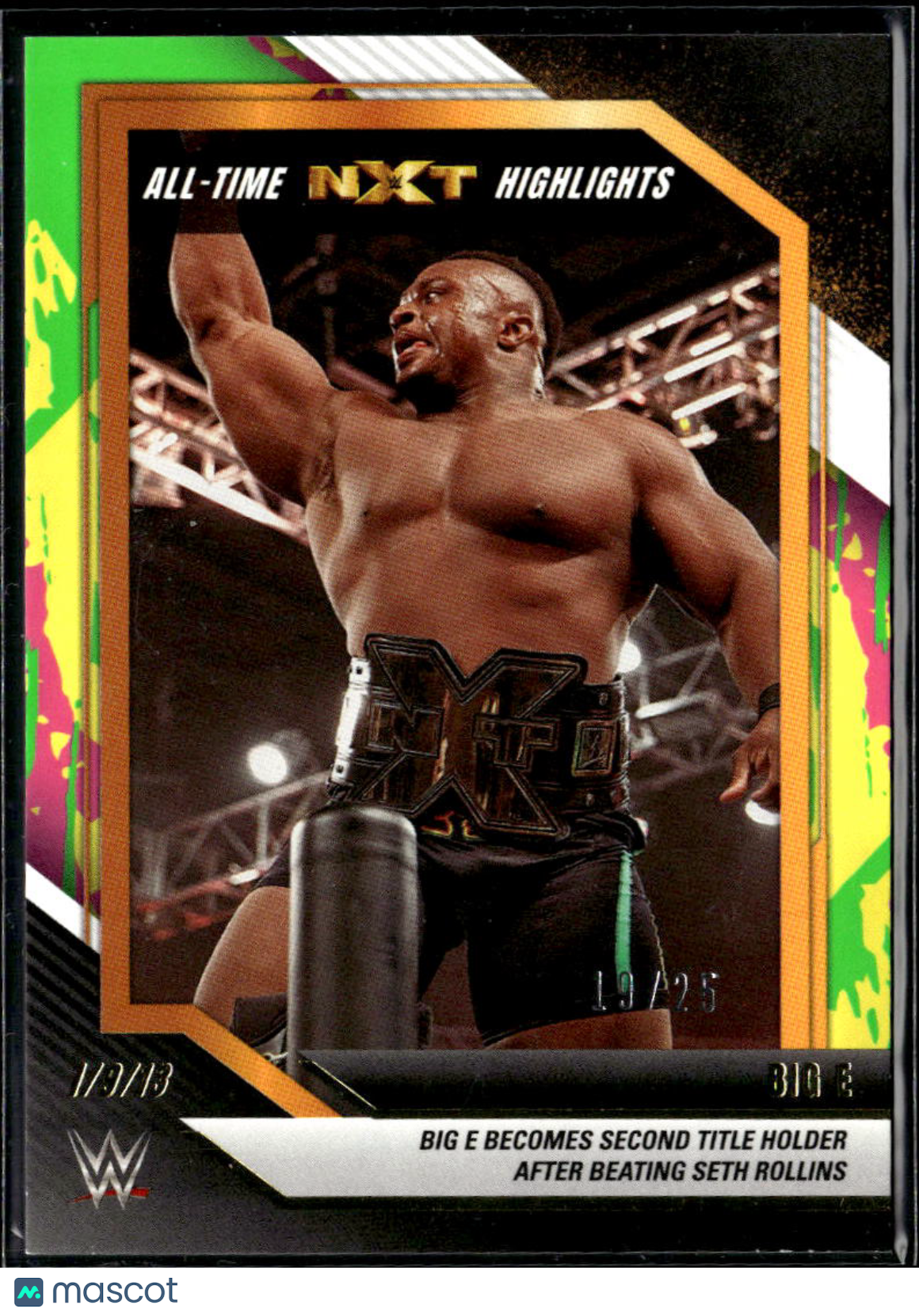 Big E 2022 Panini NXT WWE All-Time NXT Highlights Green /25