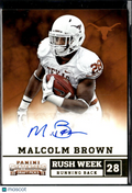 Malcolm Brown 2015 Contenders Draft Picks Rush Week SSP Auto Texas Longhorns