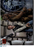 Han and Chewie 2021 Topps Star Wars Galaxy ORANGE Refractor 16/25