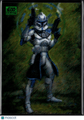 Captain of the 501st 2021 Topps Star Wars Galaxy Green Shimmer Refractor 142/199