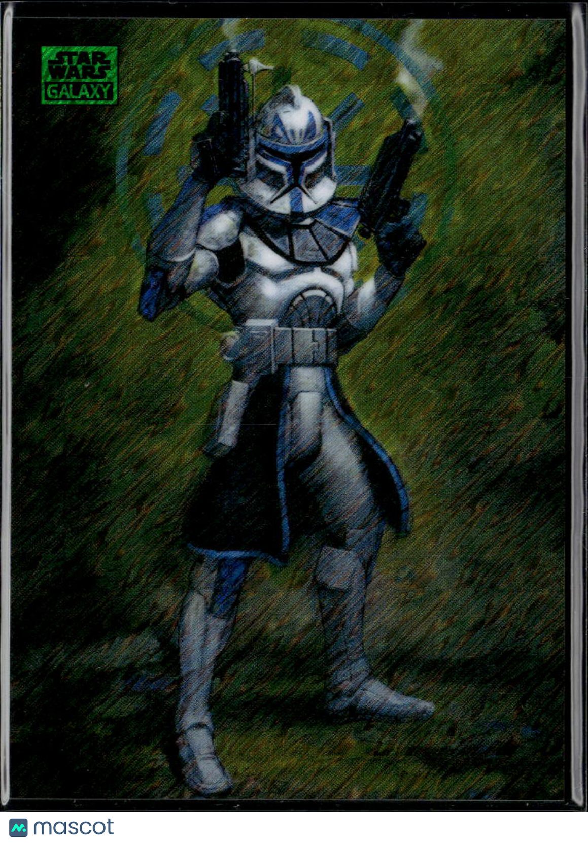 Captain of the 501st 2021 Topps Star Wars Galaxy Green Shimmer Refractor 142/199