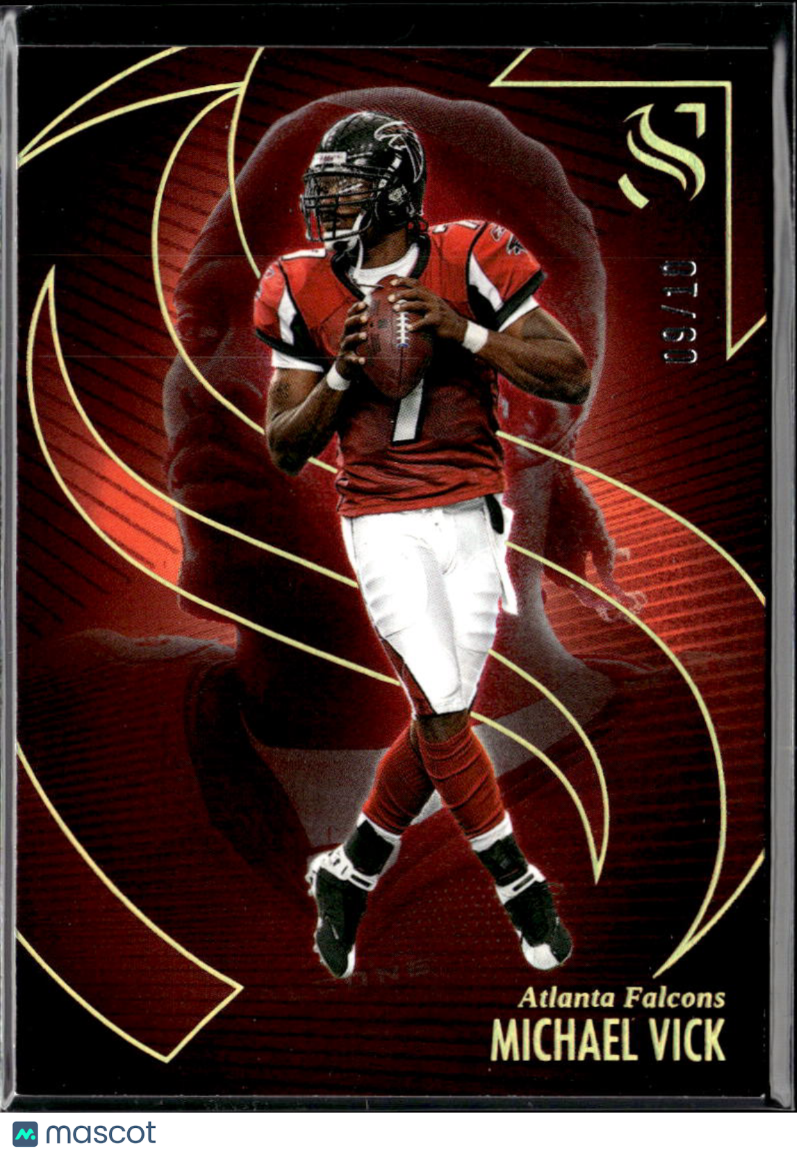 Michael Vick 2025 Silhouette GOLD 9/10 #63 Atlanta Falcons