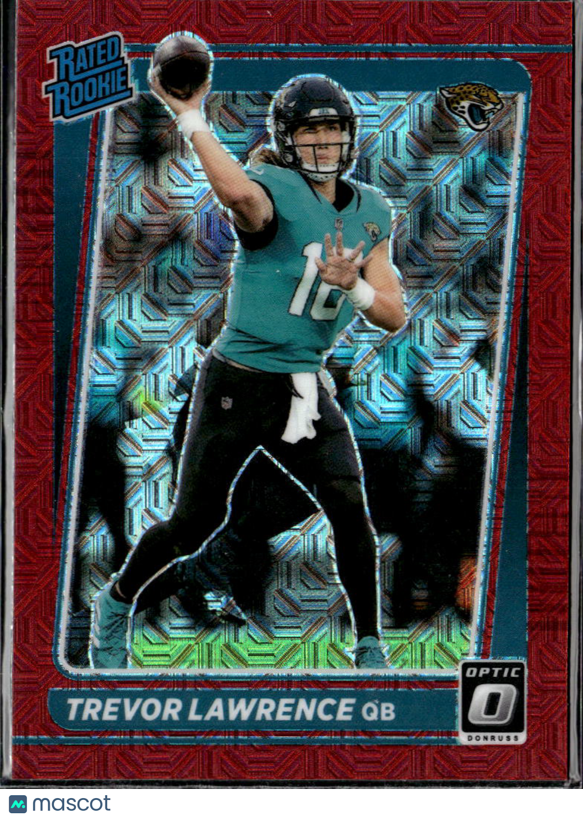 Trevor Lawrence 2021 Optic Rated Rookie Red Mojo Jacksonville Jaguars