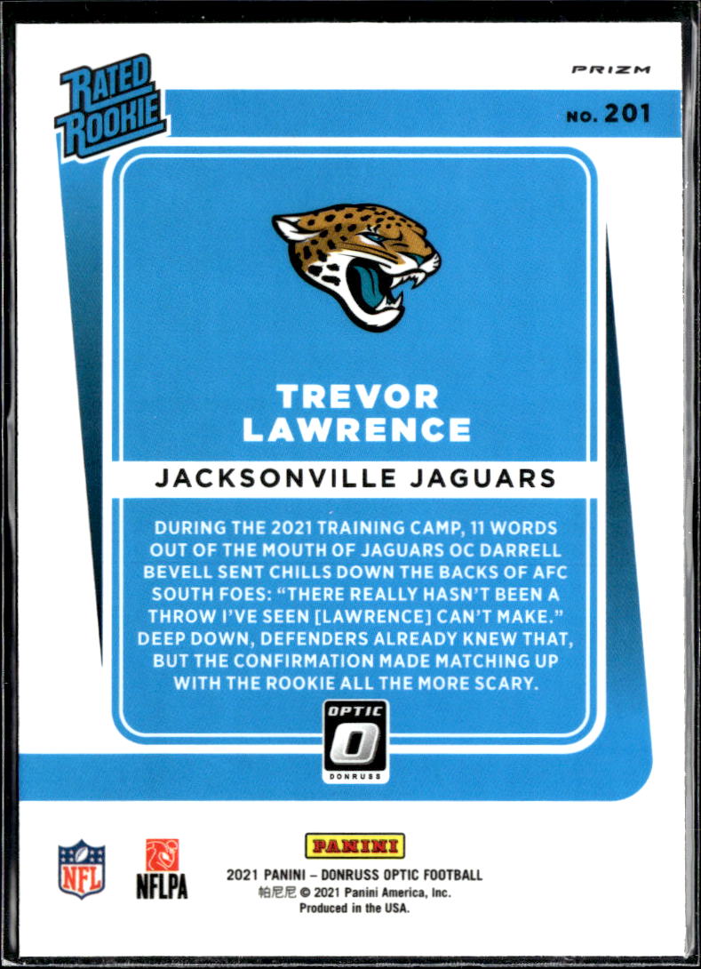 Trevor Lawrence 2021 Optic Rated Rookie Red Mojo Jacksonville Jaguars