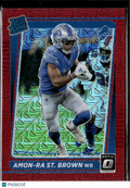 Amon-Ra St. Brown 2021 Optic Rated Rookie Red Mojo Detroit Lions
