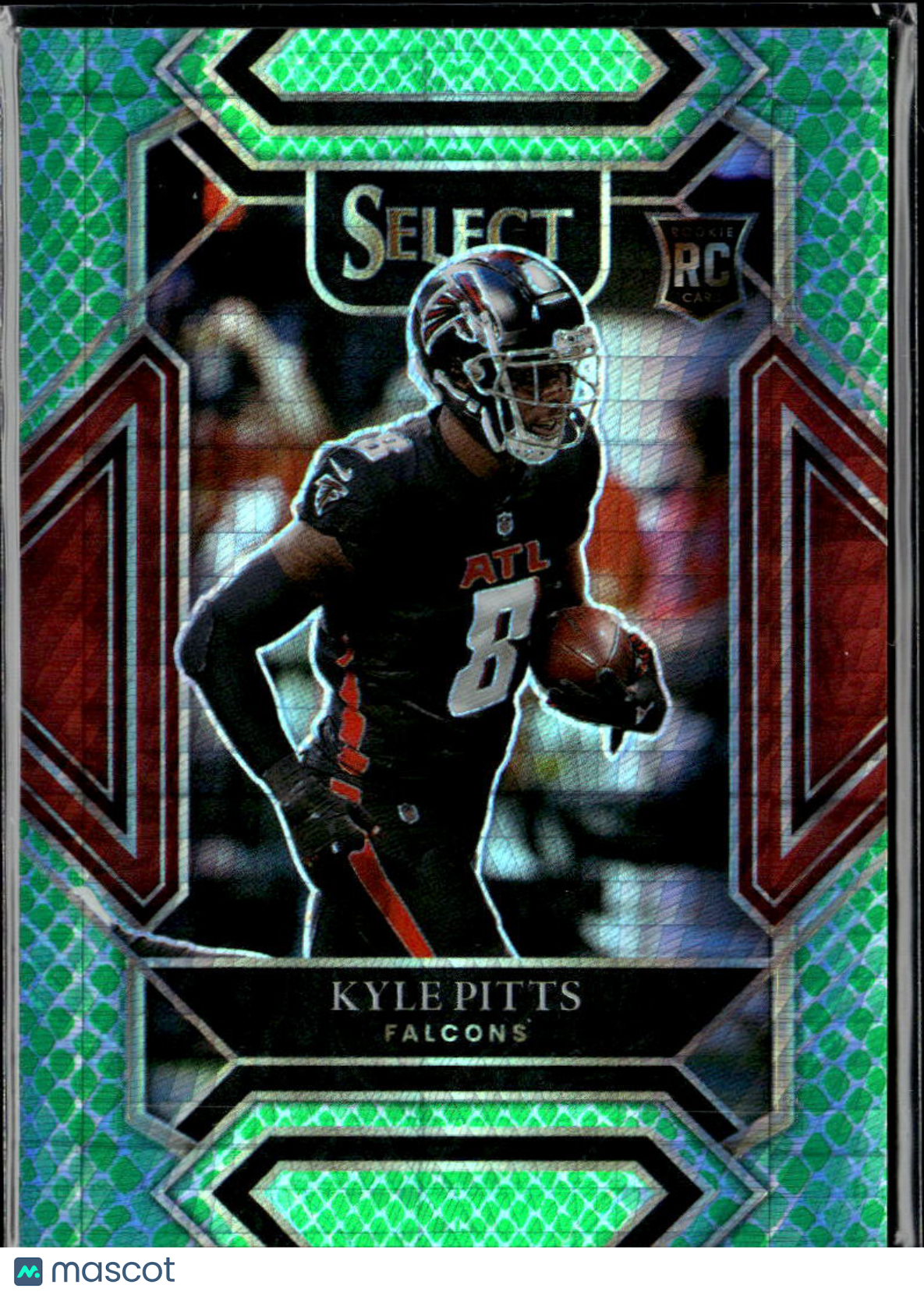 Kyle Pitts 2021 Select Dragon Scale Prizm Rookie RC 19/89 Atlanta Falcons