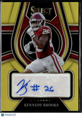 Kennedy Brooks 2022 Select GOLD Prizm Auto Autograph RC 10/10 Oklahoma Sooners