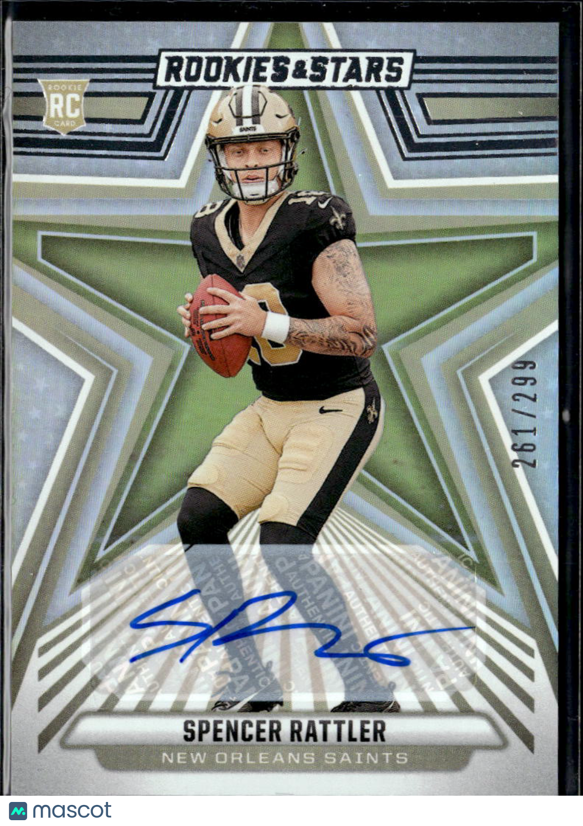 Spencer Rattler 2024 Rookies & Stars Auto Autograph RC 261/299 Saints