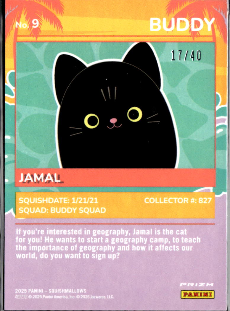 Jamal 2025 Panini Squishmallows Prizm Buddy Squad 17/40 #9