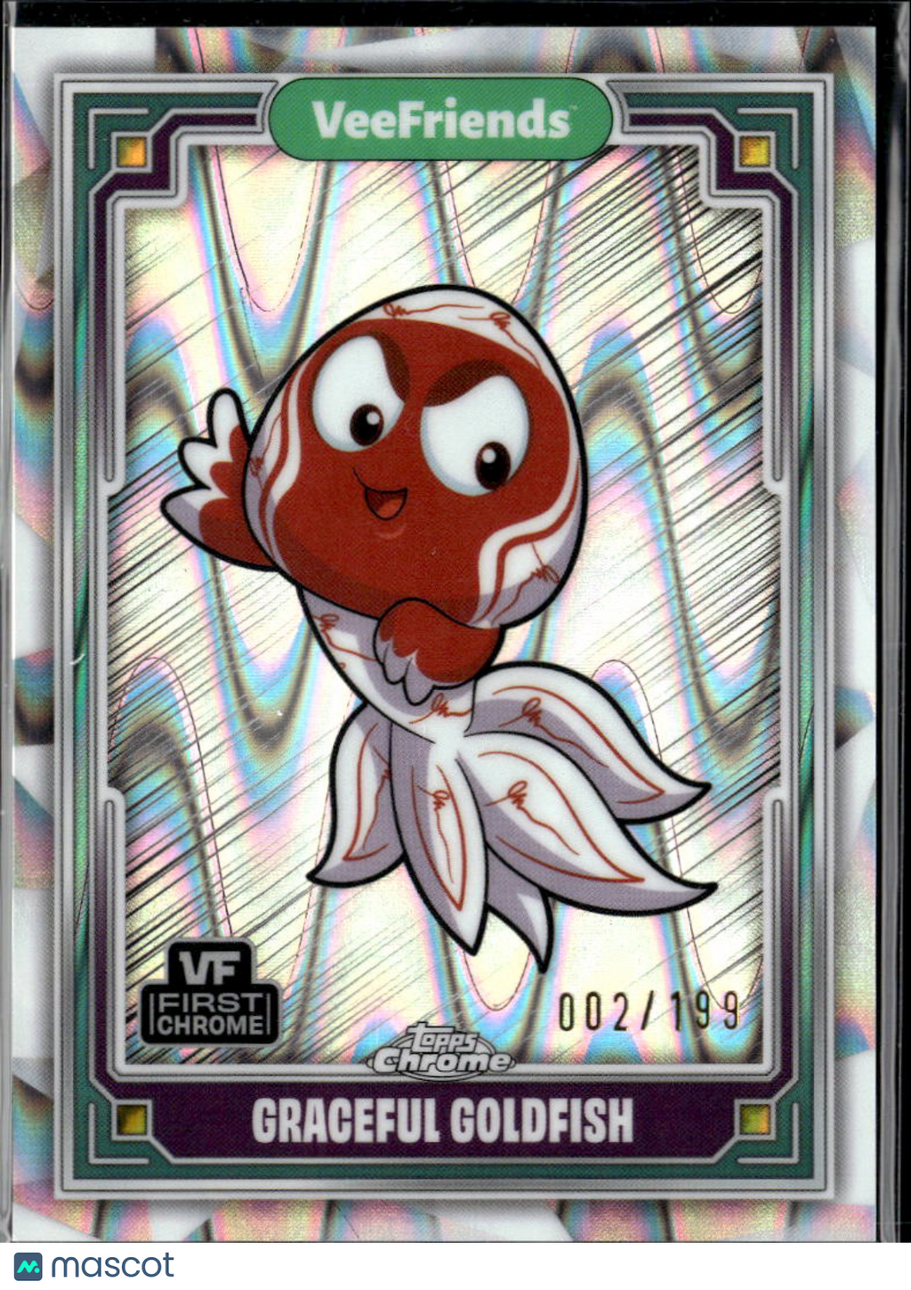 Graceful Goldfish 2025 Topps Chrome VeeFriends Raywave RC 002/199 #81