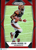 John Ross III 2017 Prizm Retail Red Prizm SSP Rookie RC Cincinnati Bengals