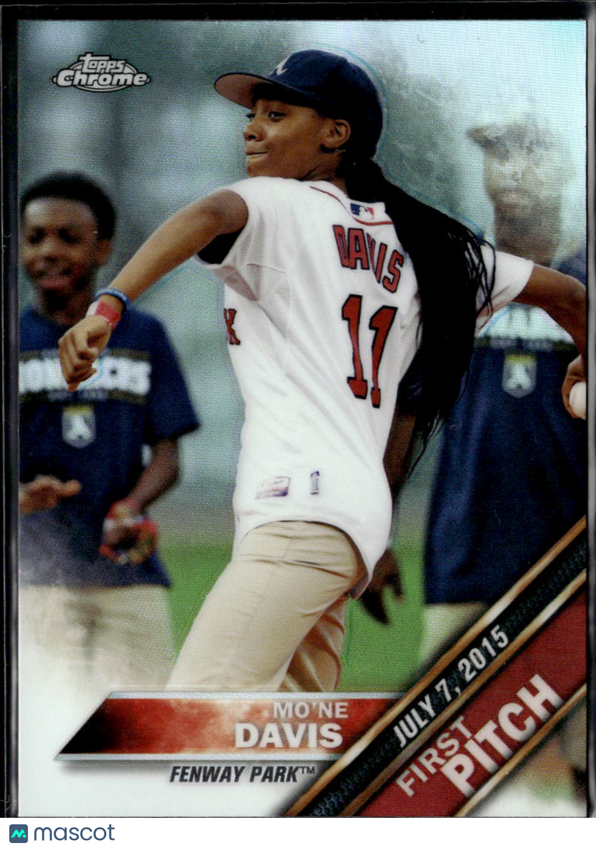 Mo'ne Davis 2016 Topps Chrome First Pitch Refractor Boston Red Sox