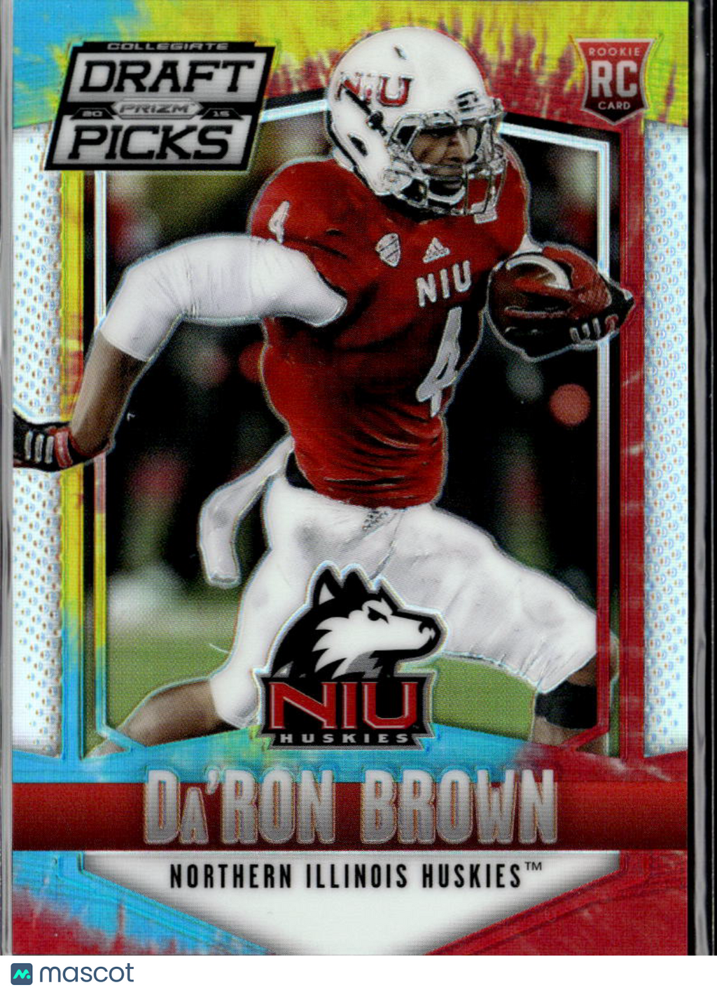 Da'Ron Brown 2015 Prizm Draft Picks Tie-Dye RC 17/49 Northern Illinois Huskies