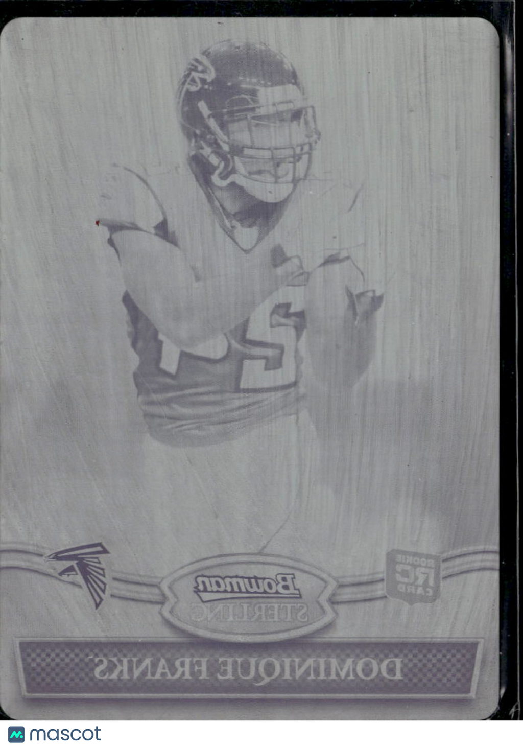 Dominique Franks 2010 Bowman Sterling Printing Plate Black Atlanta Sooners 1/1