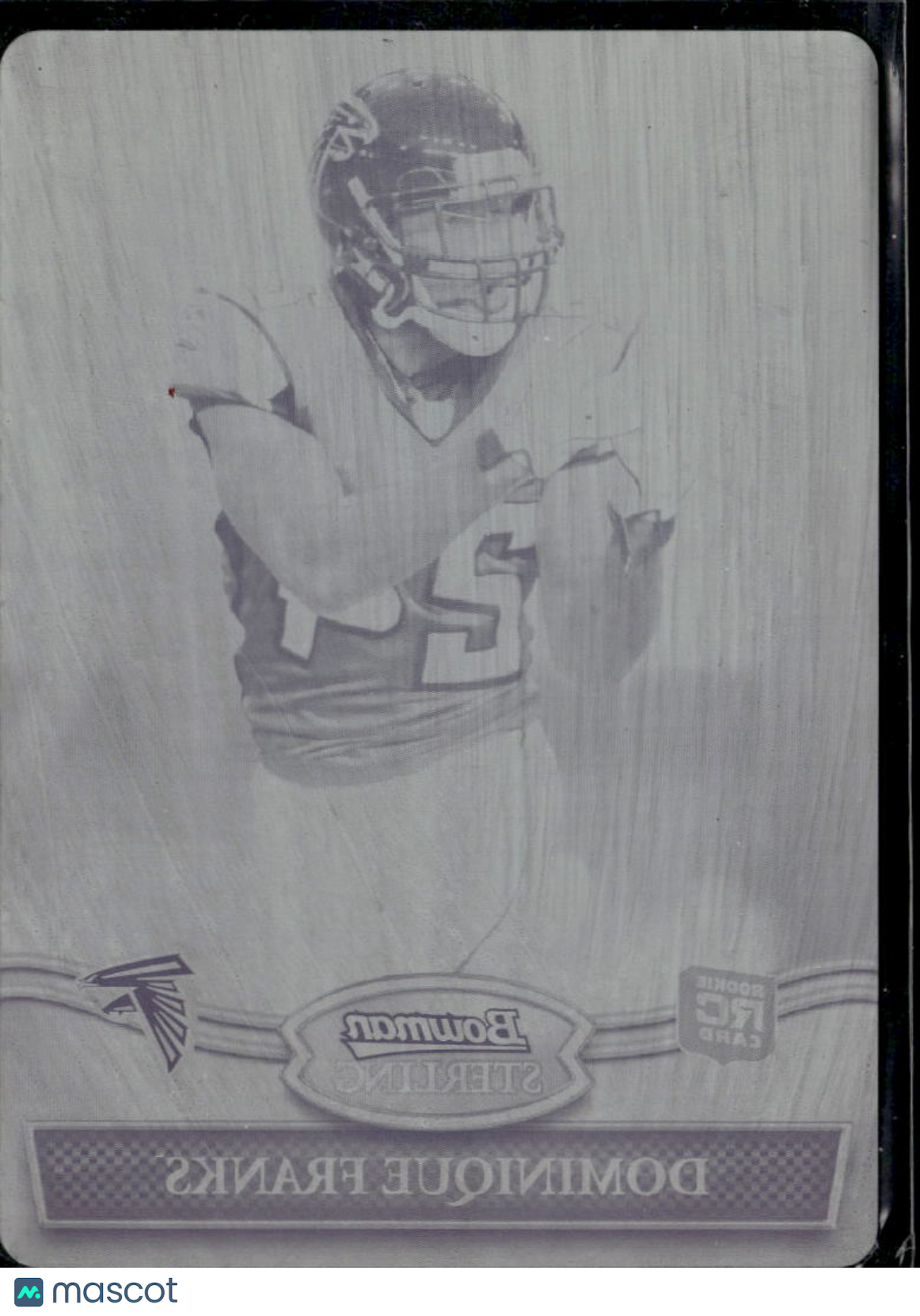 Dominique Franks 2010 Bowman Sterling Printing Plate Black Atlanta Sooners 1/1