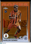 Marlon Gomes 2025 Topps Chrome UEFA Orange Refractor RC 9/25 FC