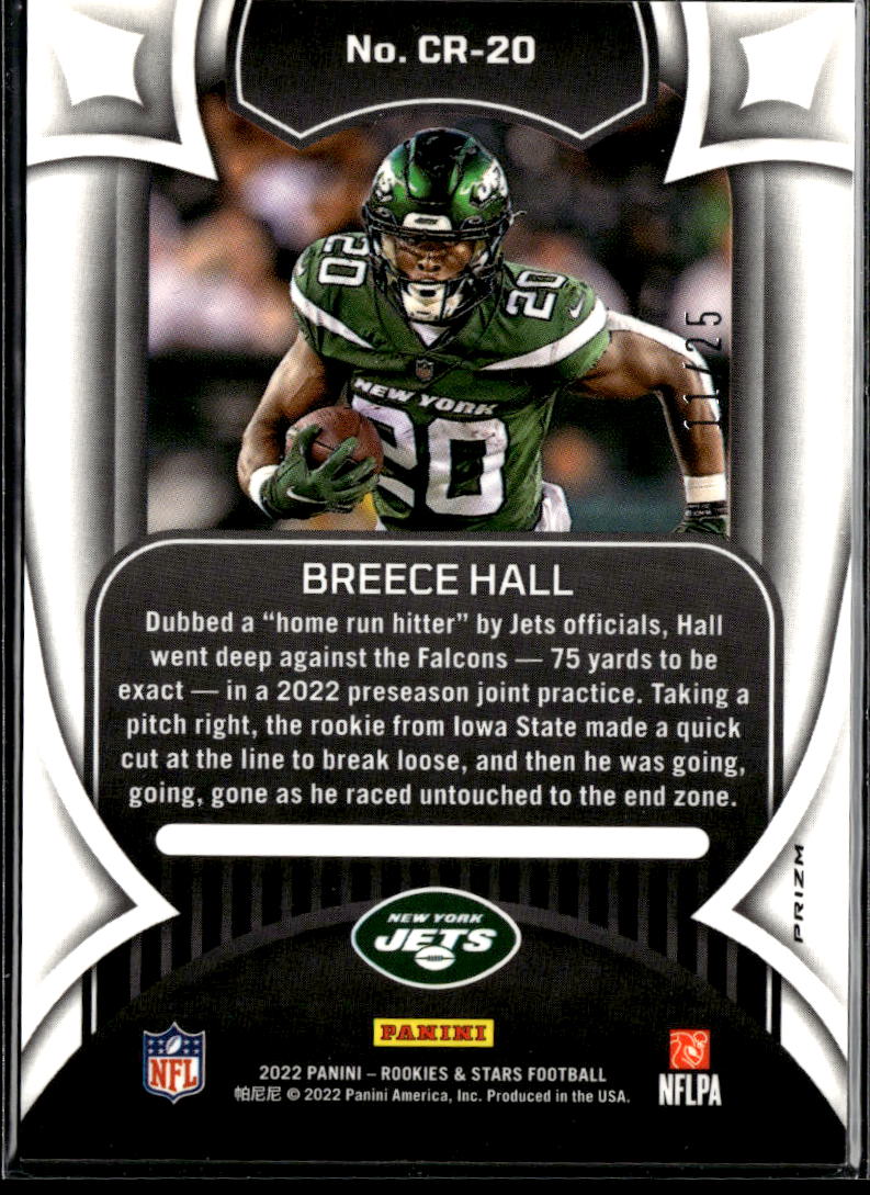 Breece Hall 2022 Rookies & Stars Crusade Orange Rookie 11/25 New York Jets