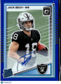 Jack Bech 2025 Optic Rated Rookie RC Auto Autograph 96/149 Las Vegas Raiders