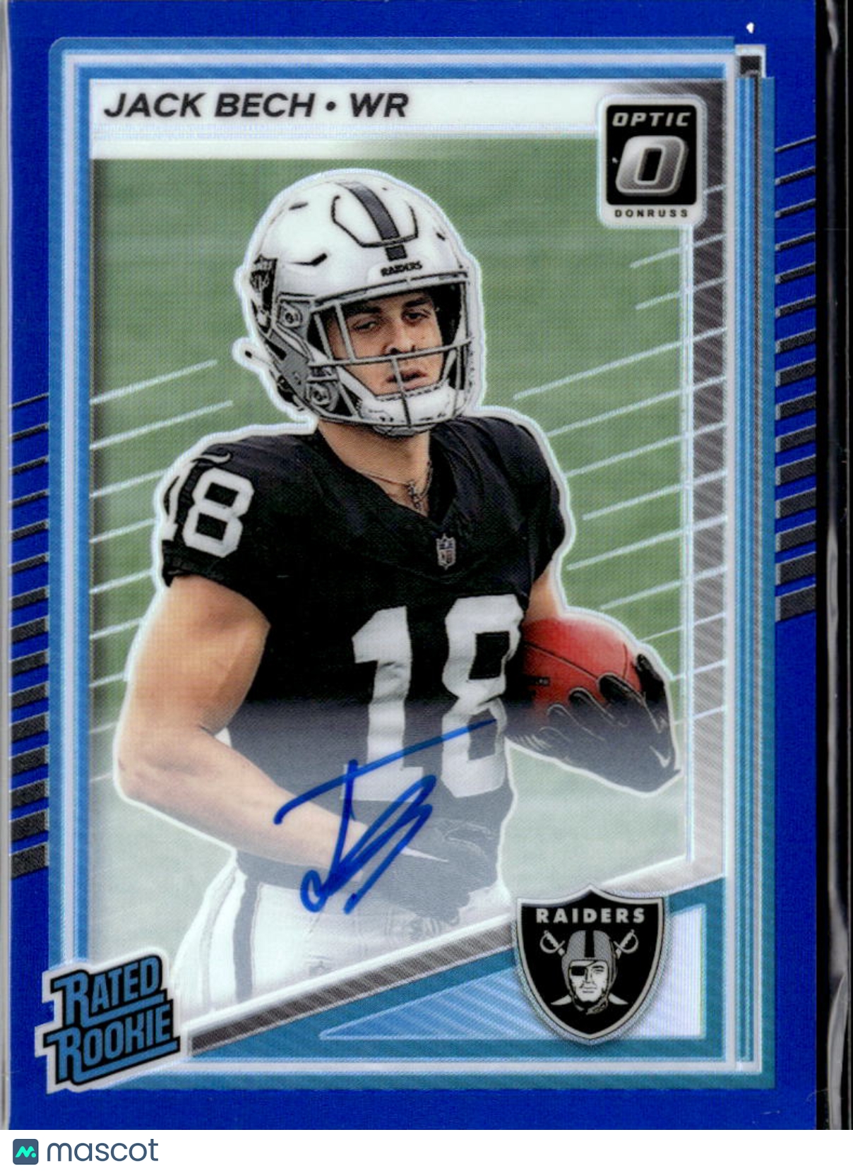 Jack Bech 2025 Optic Rated Rookie RC Auto Autograph 96/149 Las Vegas Raiders
