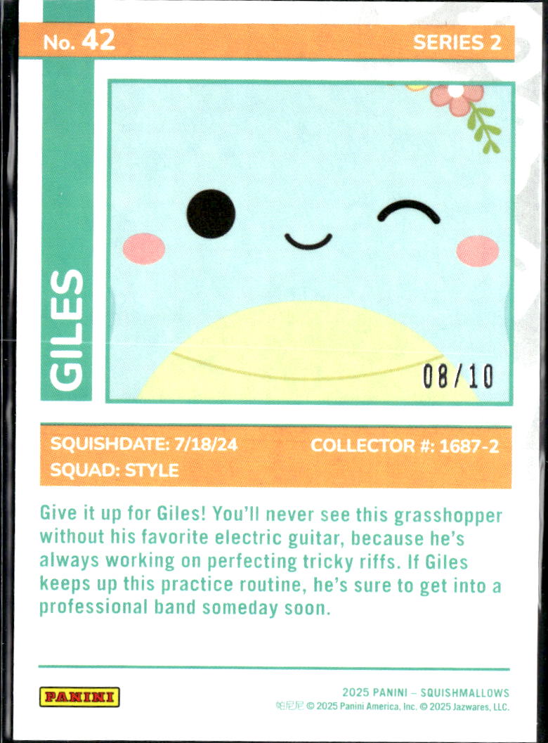 Giles 2025 Panini Squishmallows Series 2 8/10 #42