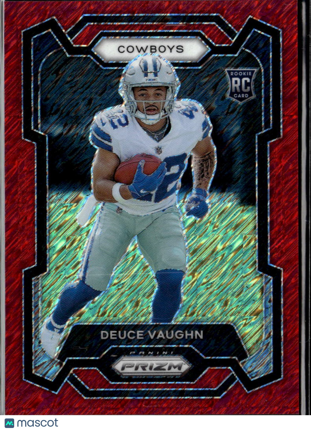 Deuce Vaughn 2023 Prizm Red Shimmer Rookie RC 34/35 Dallas Cowboys