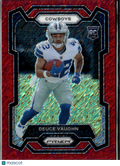 Deuce Vaughn 2023 Prizm Red Shimmer Rookie RC 34/35 Dallas Cowboys