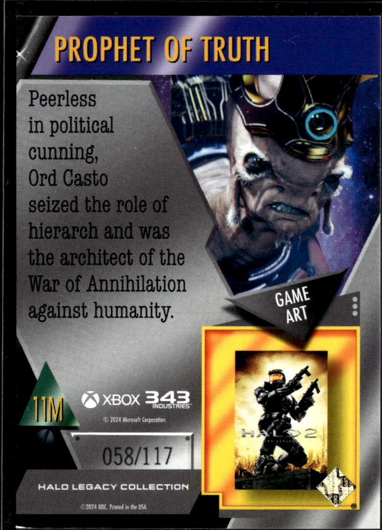 Prophet of Truth 2024 Upper Deck Halo Legacy Collection Metal 058/117