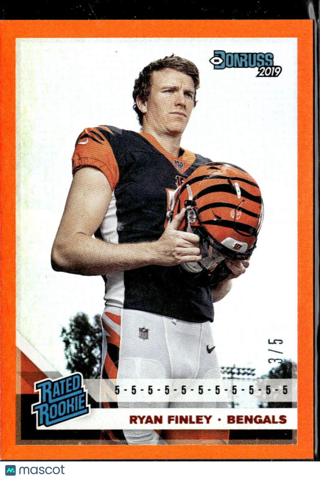 Ryan Finley 2019 Donruss Rated Rookie Orange 3/5 Cincinnati Bengals