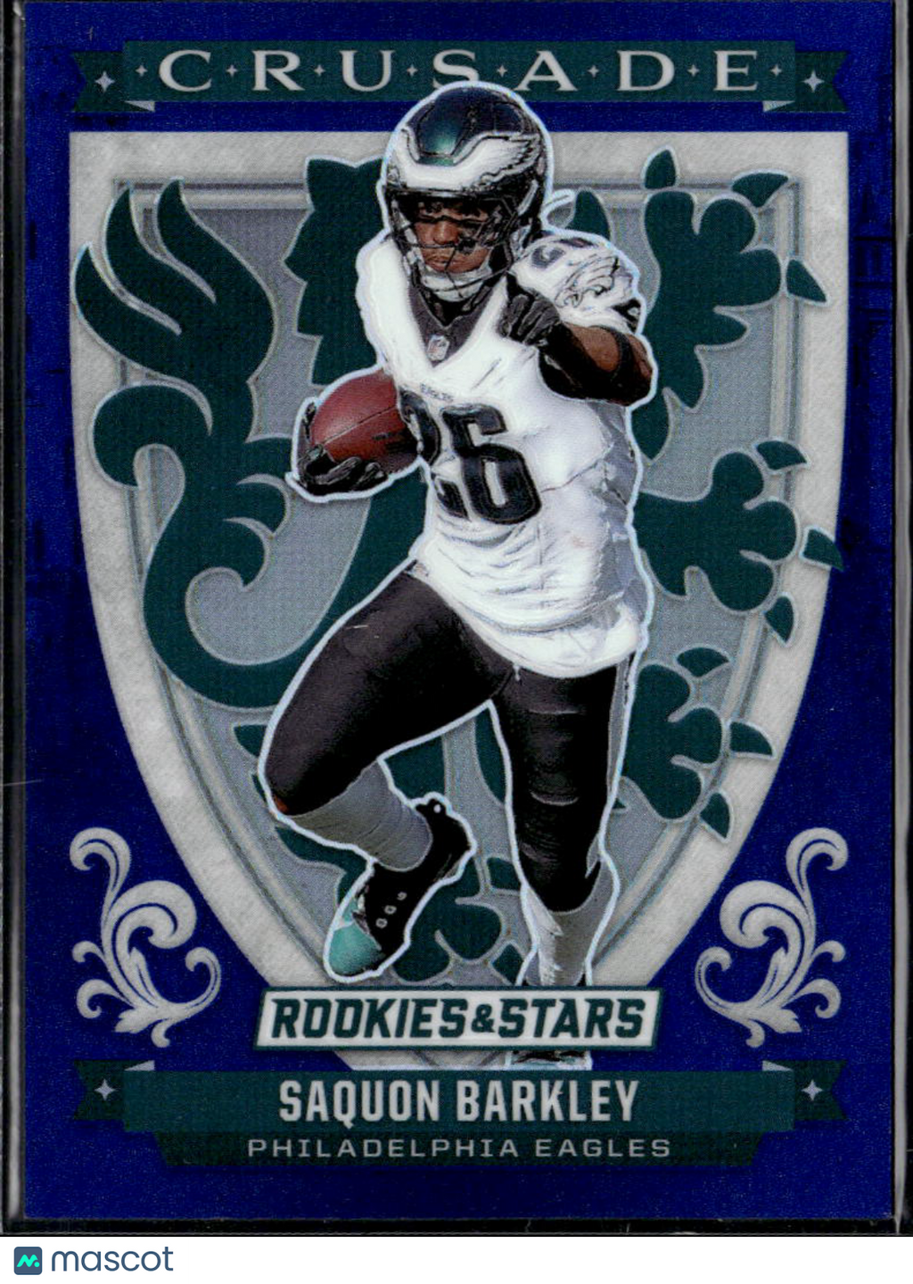 Saquon Barkley 2025 Rookies & Stars Crusade Blue 49/50 Philadelphia Eagles