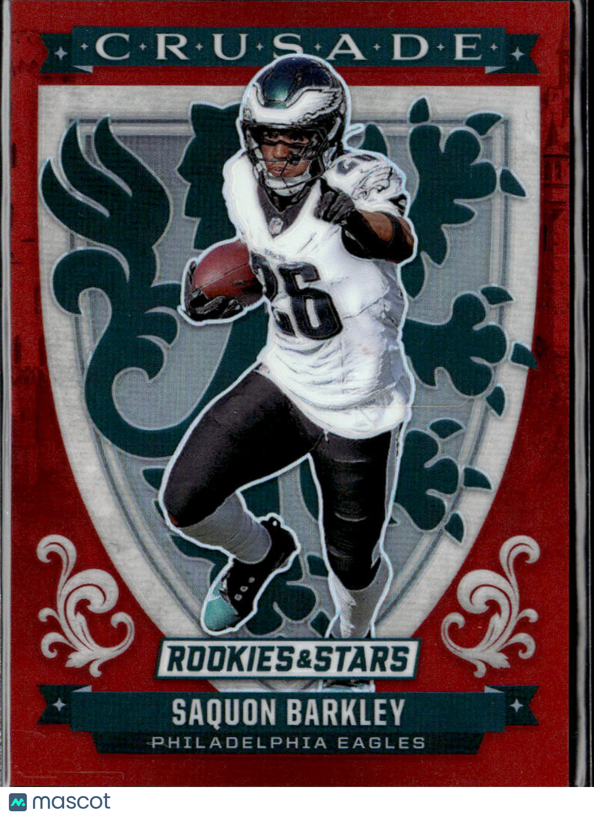 Saquon Barkley 2025 Rookies & Stars Crusade Red Prizm 12/99 Philadelphia Eagles