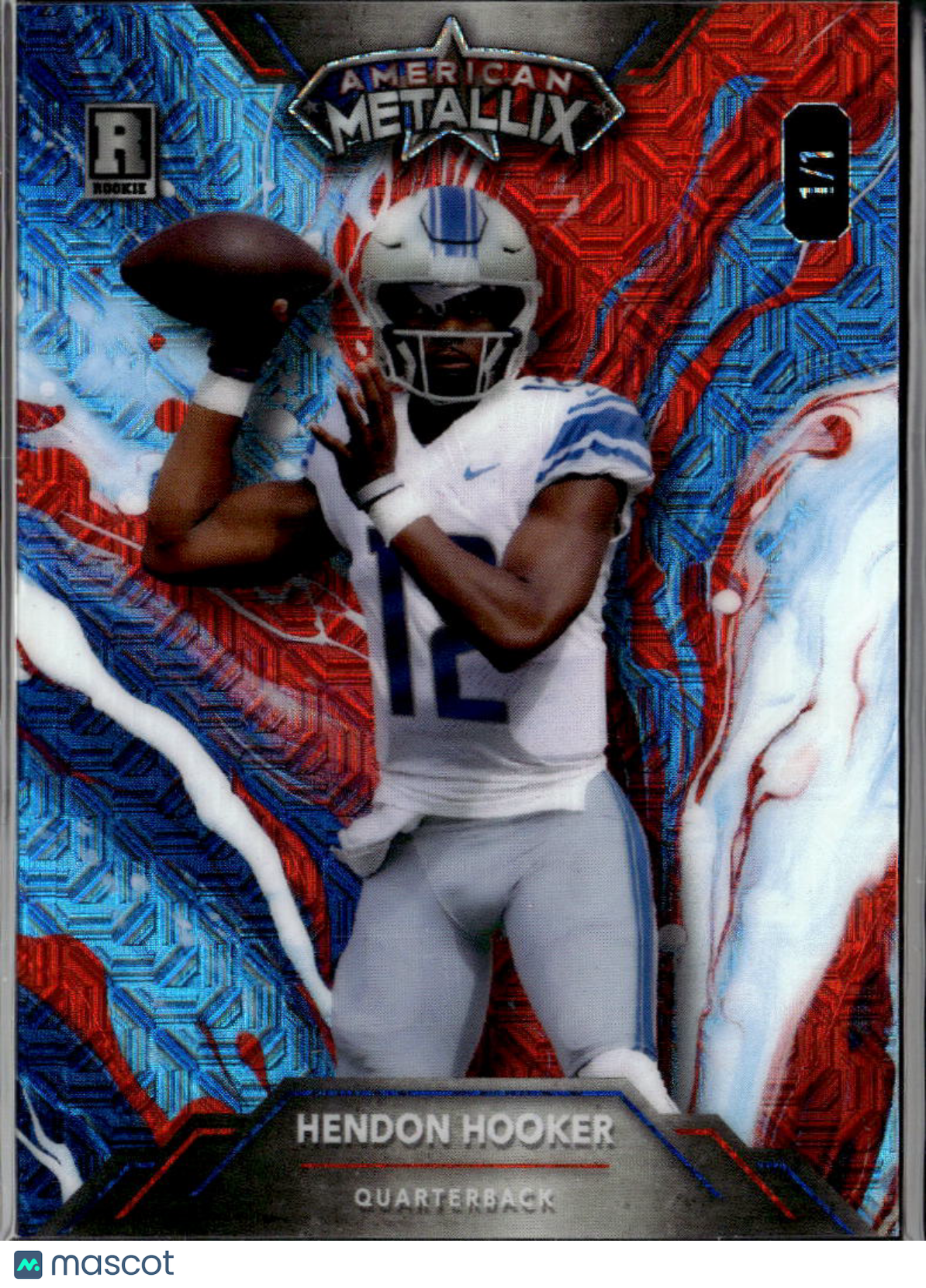Hendon Hooker 2023 Wild Card American Metallix Rookie RC 1/1 Detroit Lions