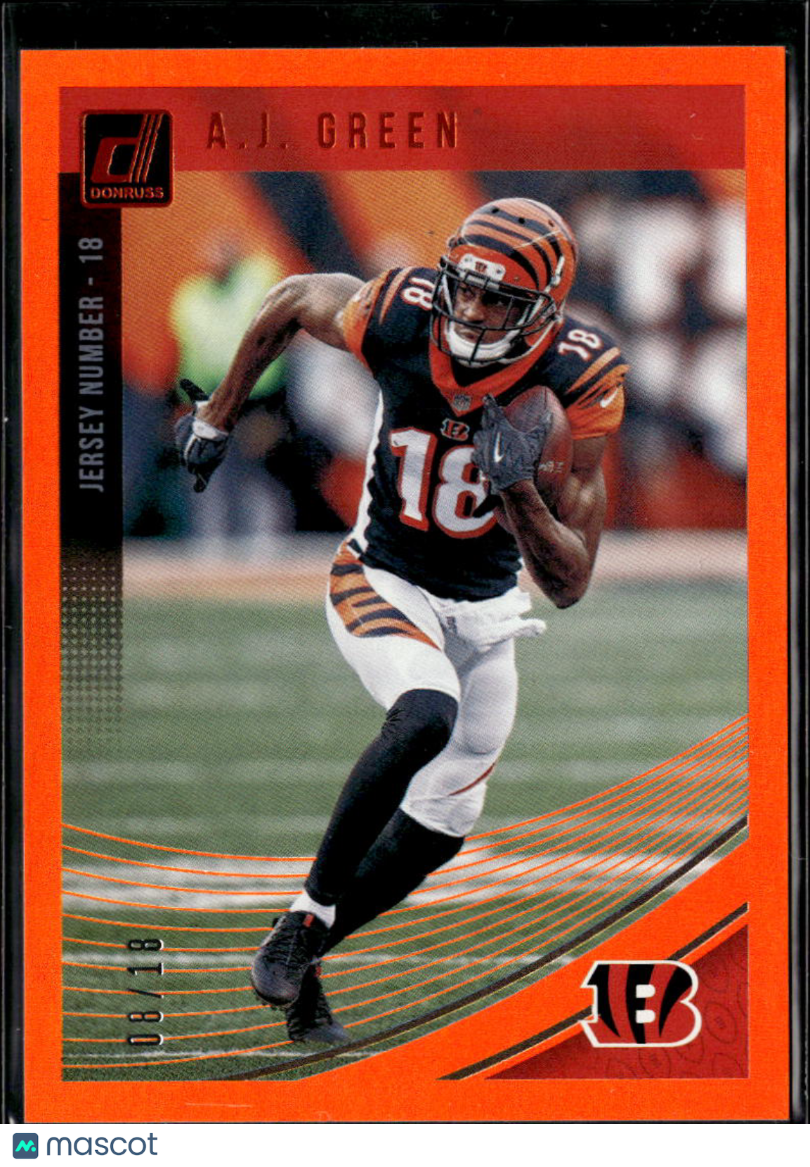 A.J. Green 2018 Donruss Jersey Number Orange 8/18 Cincinnati Bengals