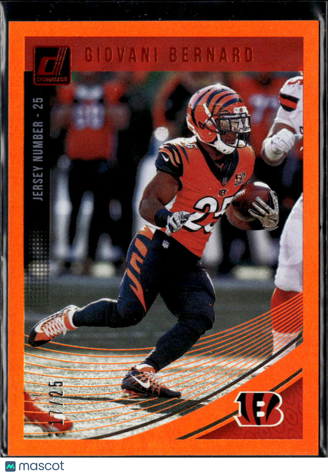 Giovani Bernard 2018 Donruss Jersey Number 17/25 Cincinnati Bengals