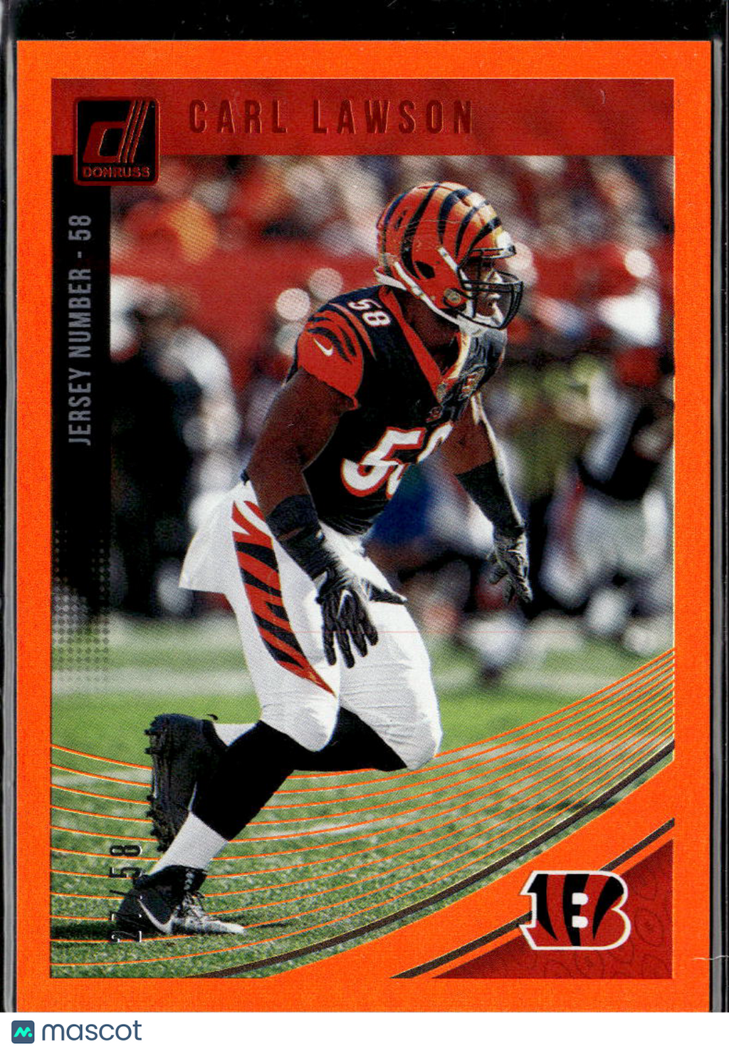Carl Lawson 2018 Donruss Jersey Number 27/58 Cincinnati Bengals