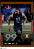 Jordan Willis 2017 Donruss Orange Jersey Number RC 72/99 Cincinnati Bengals
