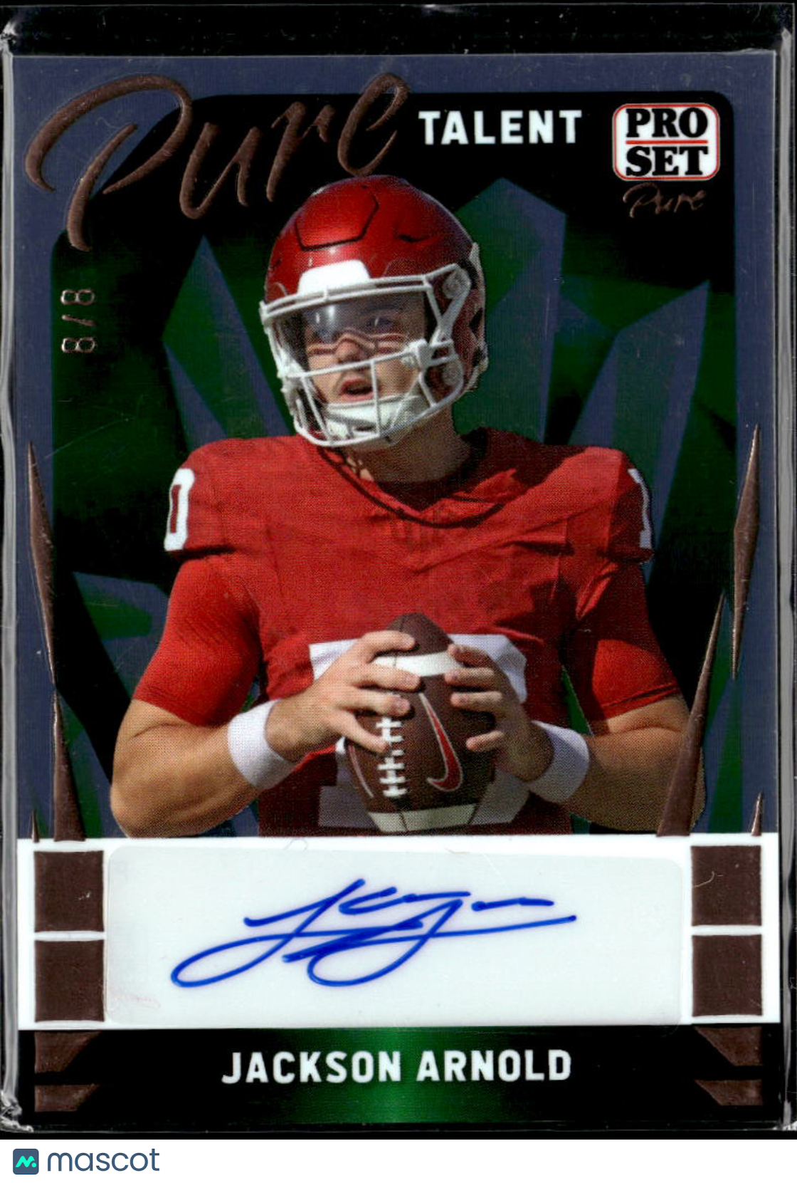Jackson Arnold 2023 Leaf Pro Set Pure Auto Autograph RC 8/8 Oklahoma Sooners